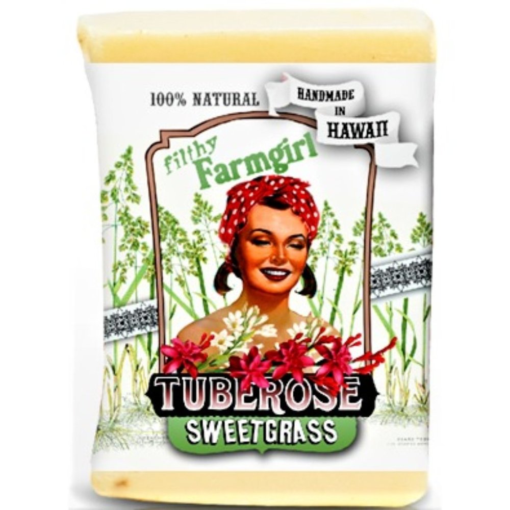 100% Natural Organic Soap. Tuberose Sweetgrass. Handmade in Hawaii. 7oz.